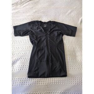 Postural Fitness AlignMed Men's Size M Black  Zipper Short Sleeve Shirt